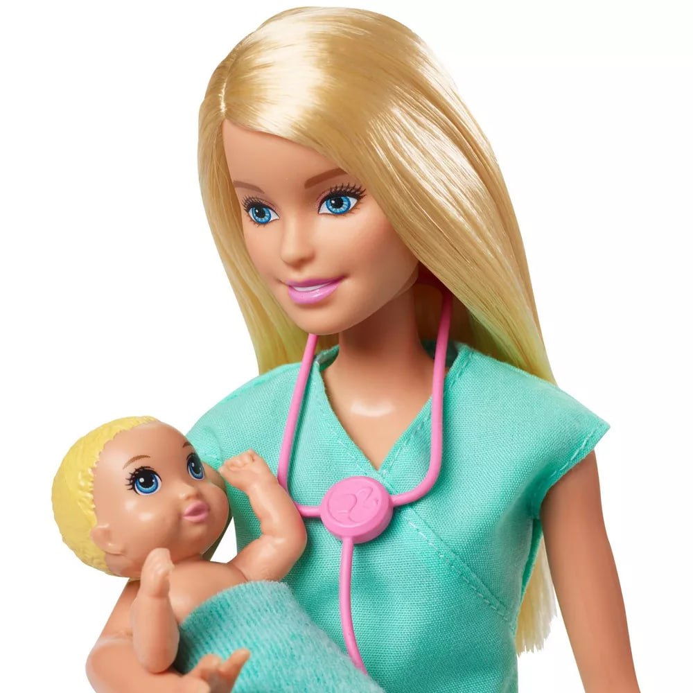 Игровой набор Кукла Барби Педиатр с новорожденными детками Barbie Baby Doctor Blonde
