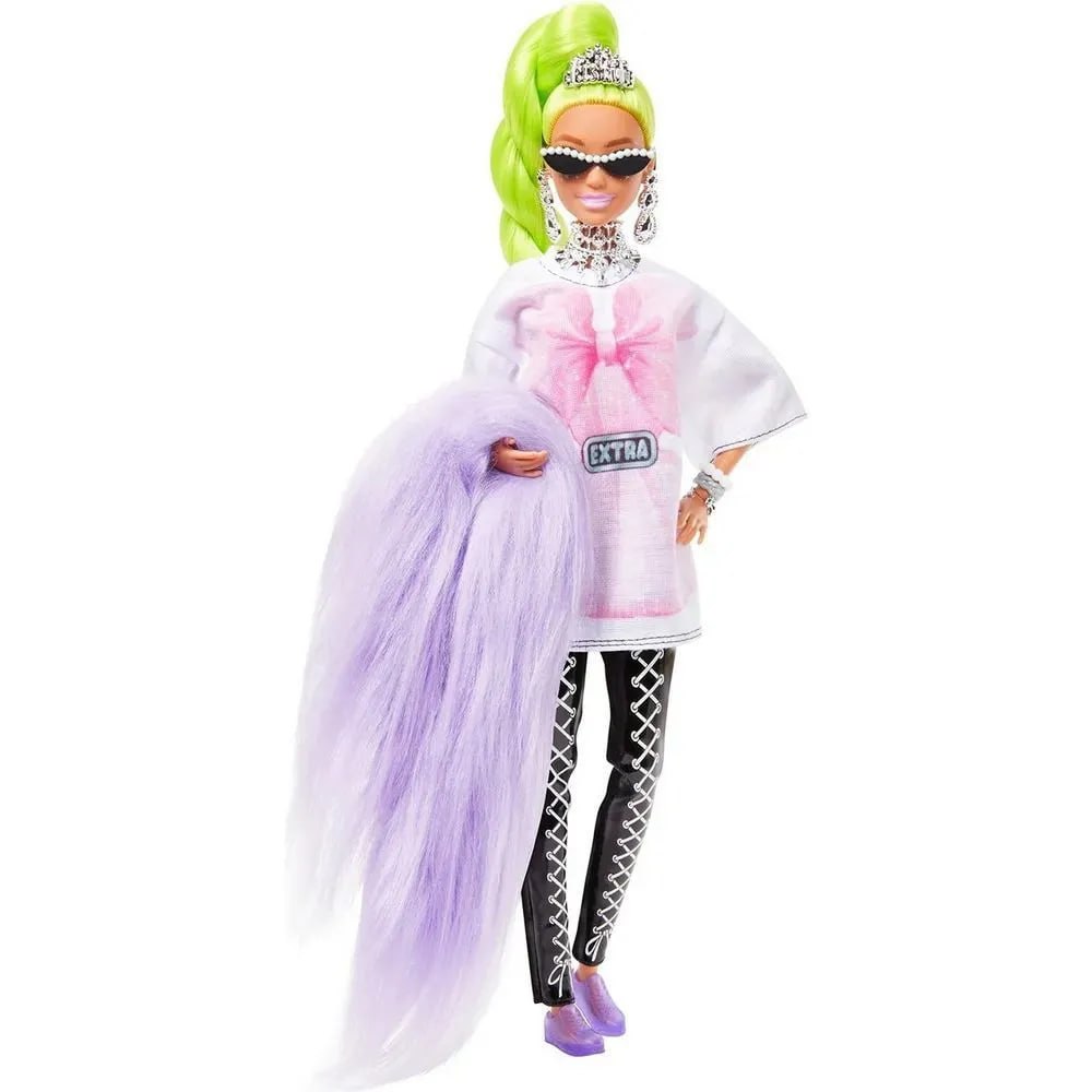 Кукла Barbie Экстра с зелеными неоновыми волосами