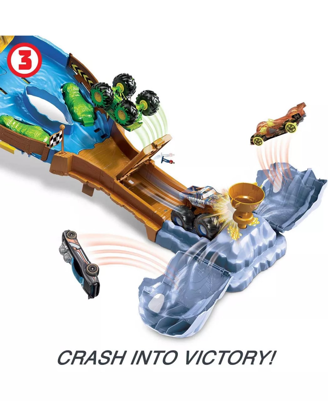Игровой набор ТУРНИР ТИТАНОВ Hot Wheels Monster Trucks Wreckin 'Raceway