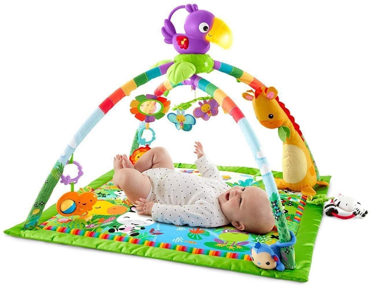 Детский развивающий коврик FISHER-PRICE "Джунгли" Rainforest™ Music & Lights Deluxe Gym