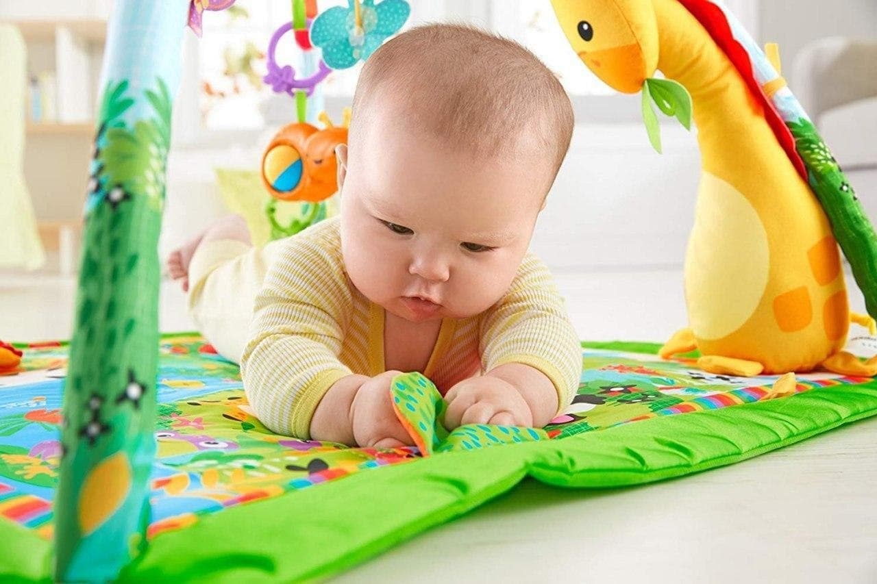 Детский развивающий коврик FISHER-PRICE "Джунгли" Rainforest™ Music & Lights Deluxe Gym