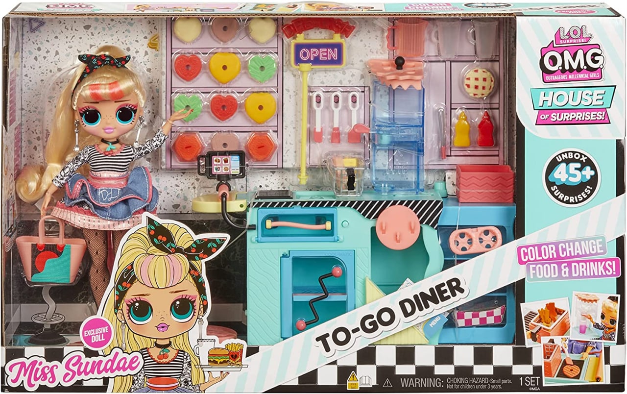 Игровой набор LOL OMG To-Go Diner с куклой Miss Sundae (Мисс Пломбир)