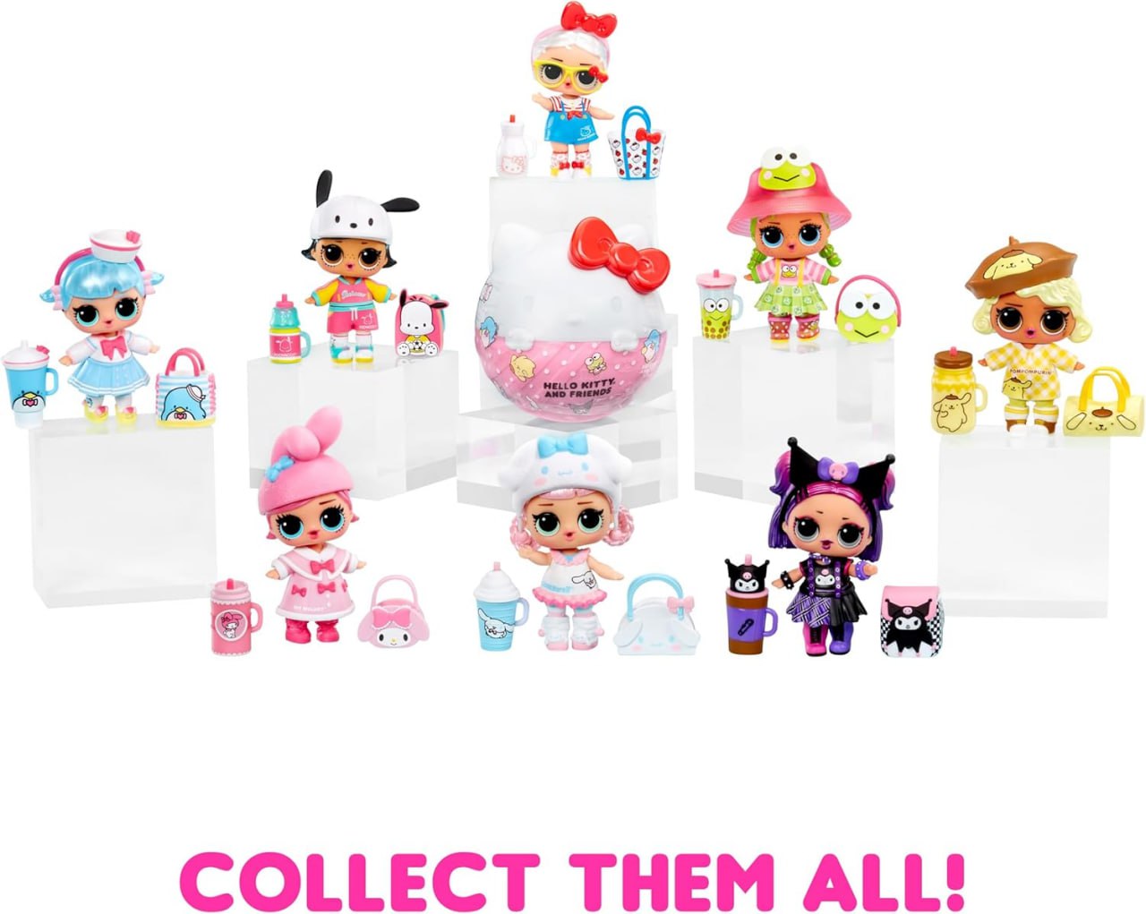 LOL Surprise! Loves Hello Kitty and Friends 7 Сюрпризов, 8 кукол ограниченной серии