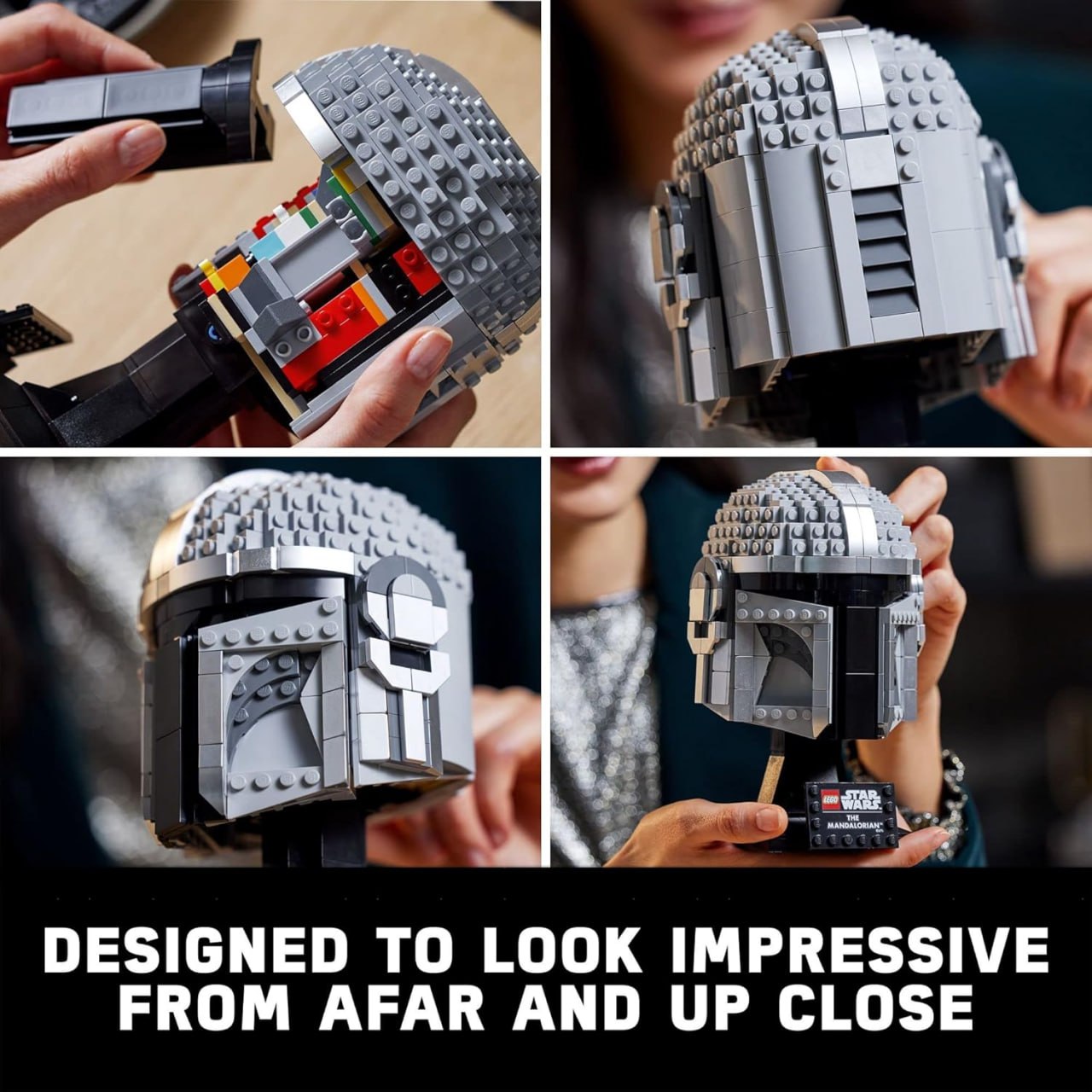 LEGO Star Wars The Mandalorian Helmet, набор для сборки и демонстрации шлема Мандалорца, коллекционный декор для дома в стиле «Звездных войн», идея подарка для классических поклонников «Звездных войн»