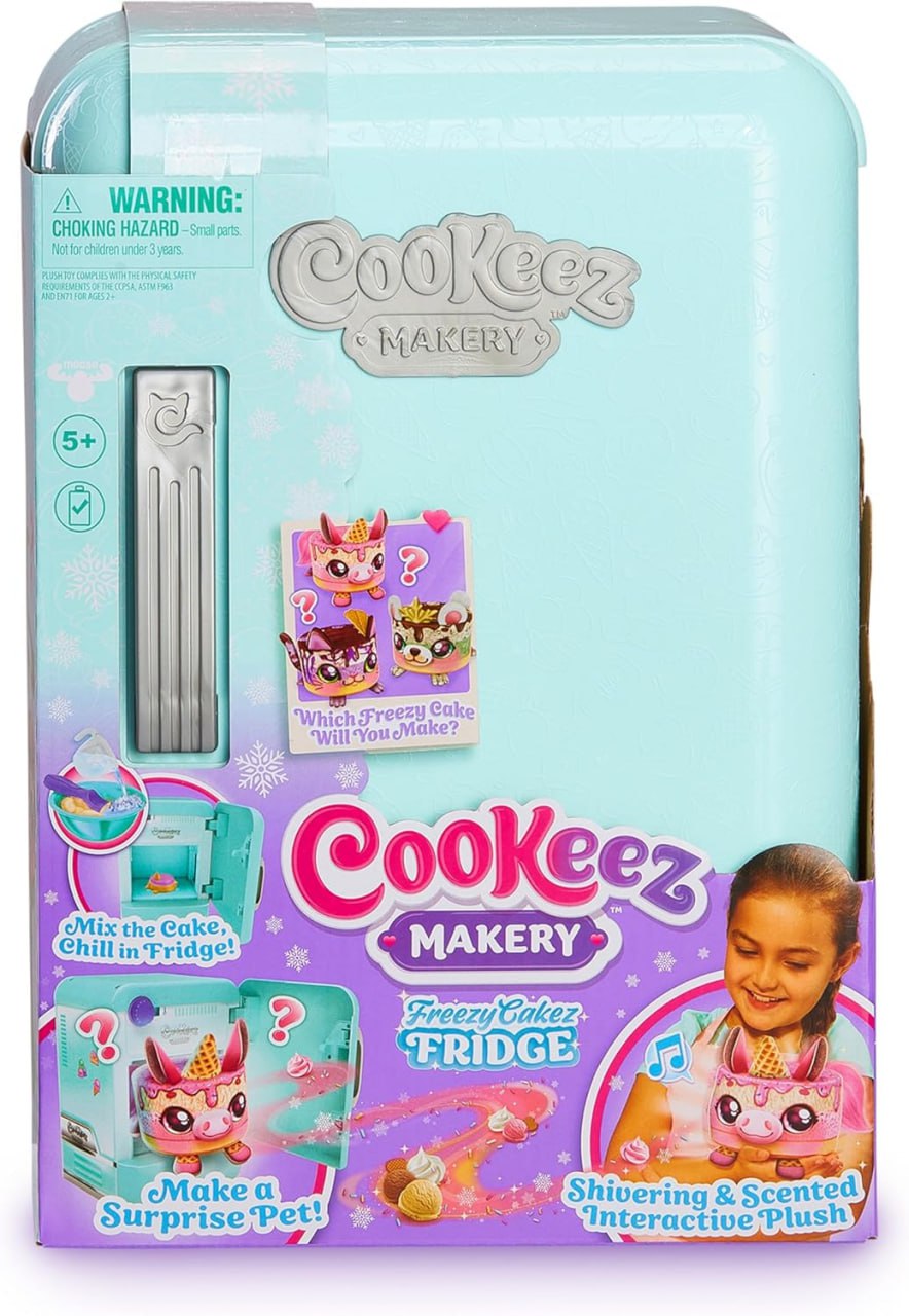 Игровой набор Мини-холодильник Cookeez Makery с мягкой игрушкой и аксессуарами для игры
