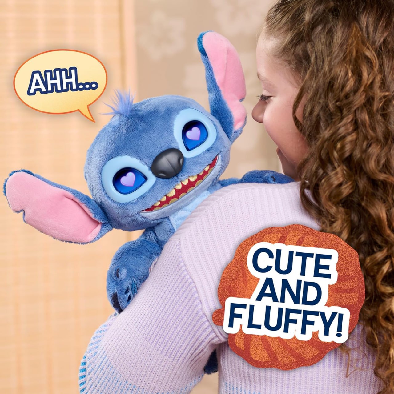 Интерактивная плюшевая игрушка Disney Stitch Just Play Many Moods 35 см, более 50 звуков и эффектов, ЖК-глаза, вдохновленная новым фильмом Disney «Лило и Стич», игрушка для фанатов, девочек, мальчиков, детей от 3 лет