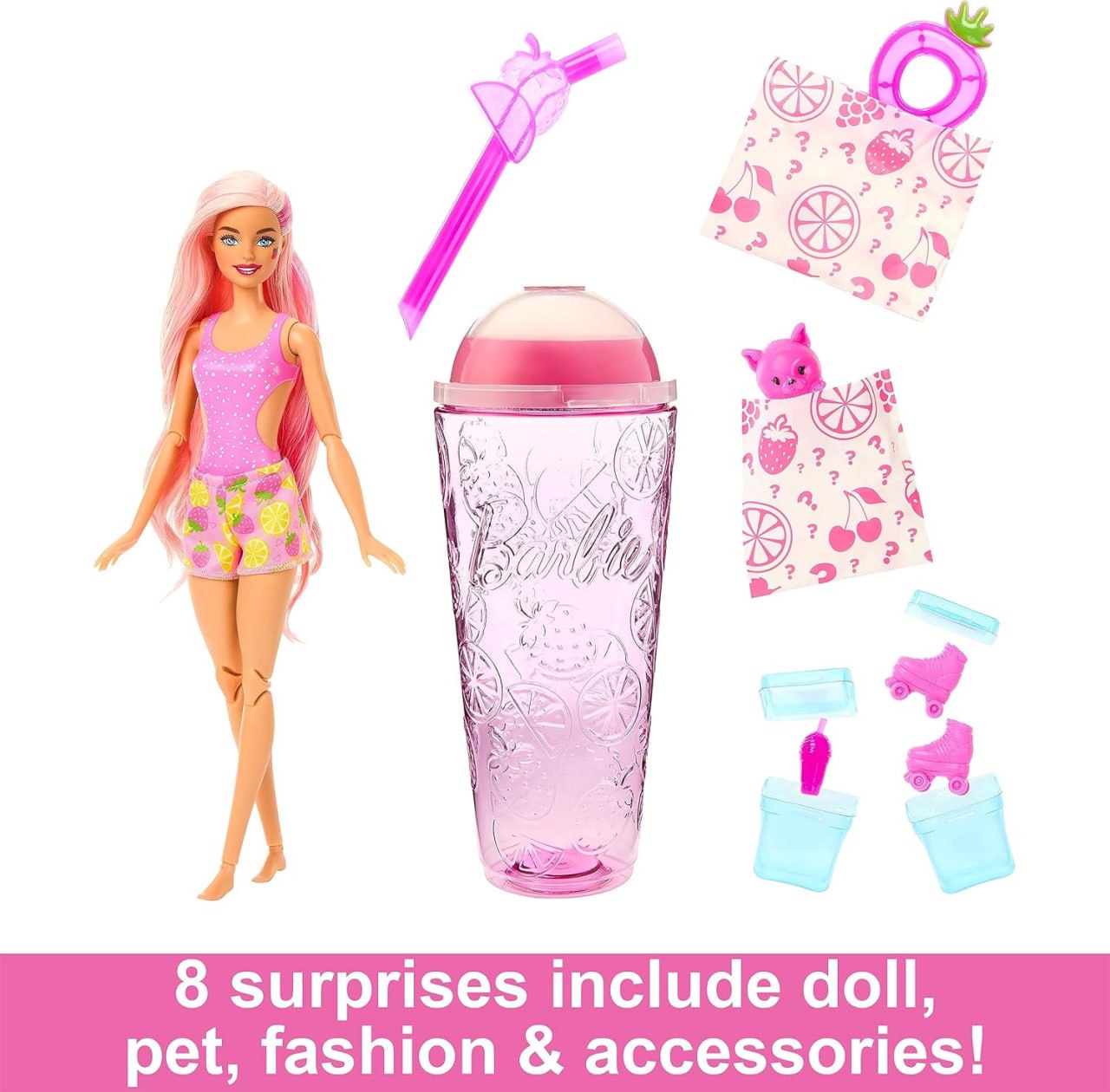 Кукла Barbie Pop Reveal Fruit Series Клубничный лимонад