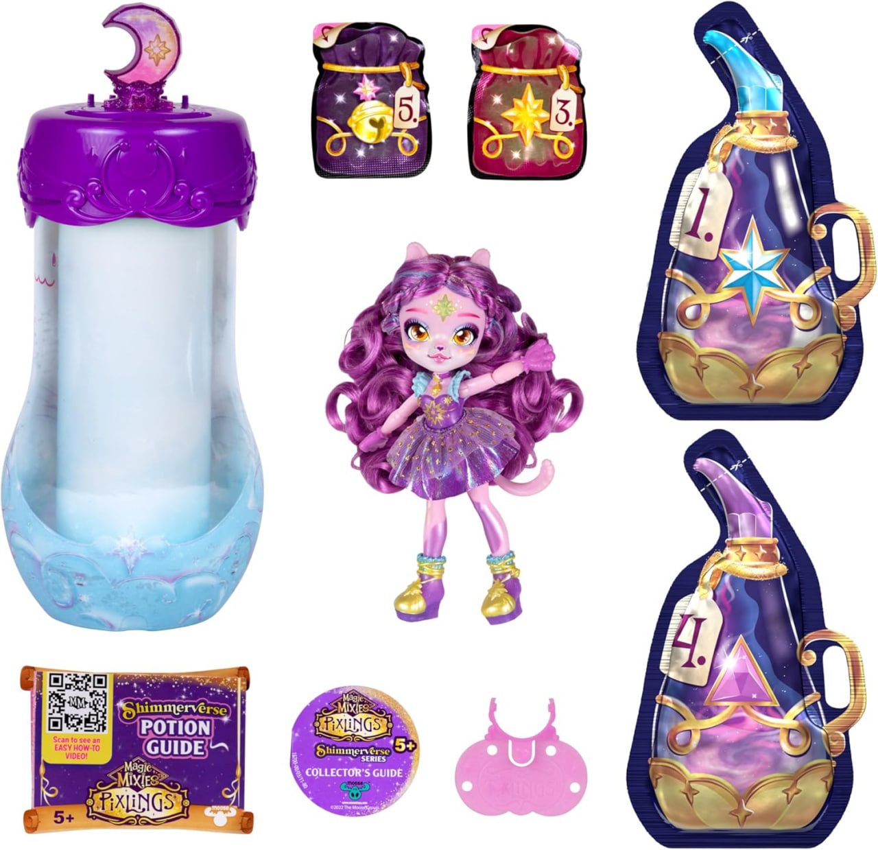 Серия Magic Mixies Pixlings Shimmerverse. Создай и смешай волшебное зелье, чтобы волшебным образом проявить кошку Кэтлин