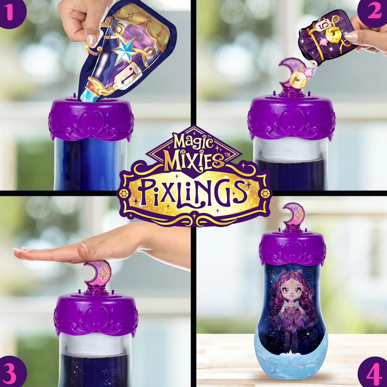 Серия Magic Mixies Pixlings Shimmerverse. Создай и смешай волшебное зелье, чтобы волшебным образом проявить кошку Кэтлин