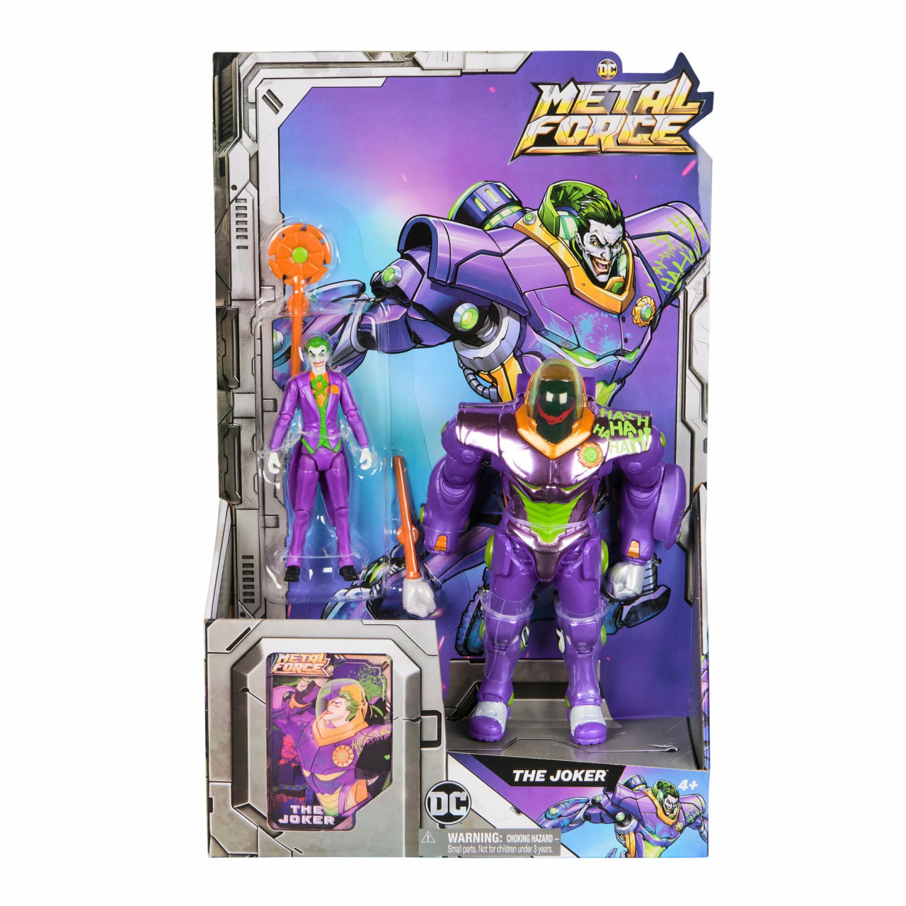 Коллекционная фигурка Джокер с костюмом Metal Force 15 см