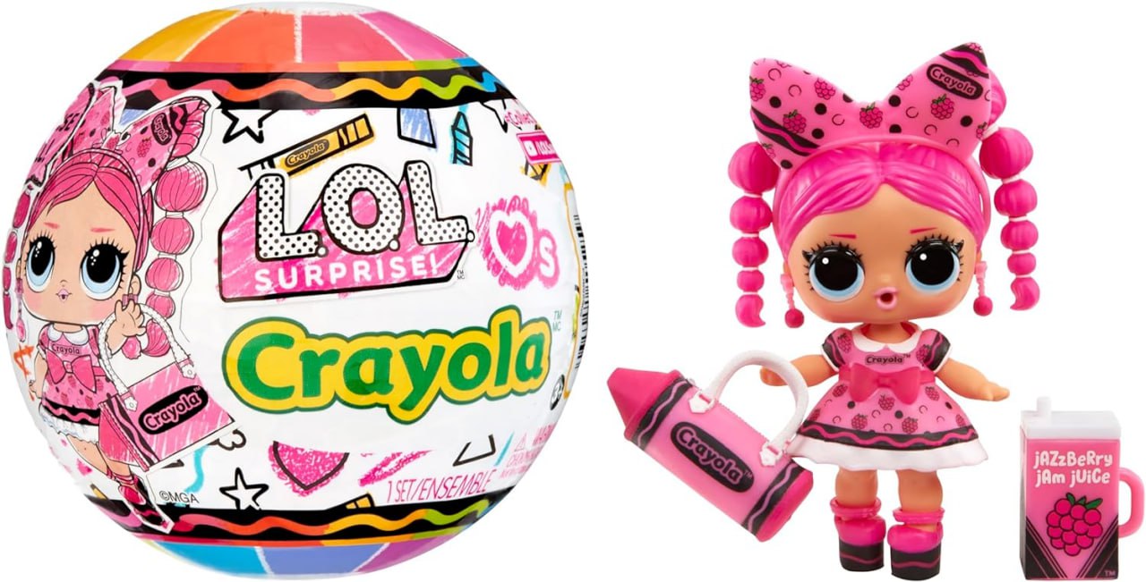 Шар-сюрприз с куклой LOL Surprise Loves Crayola